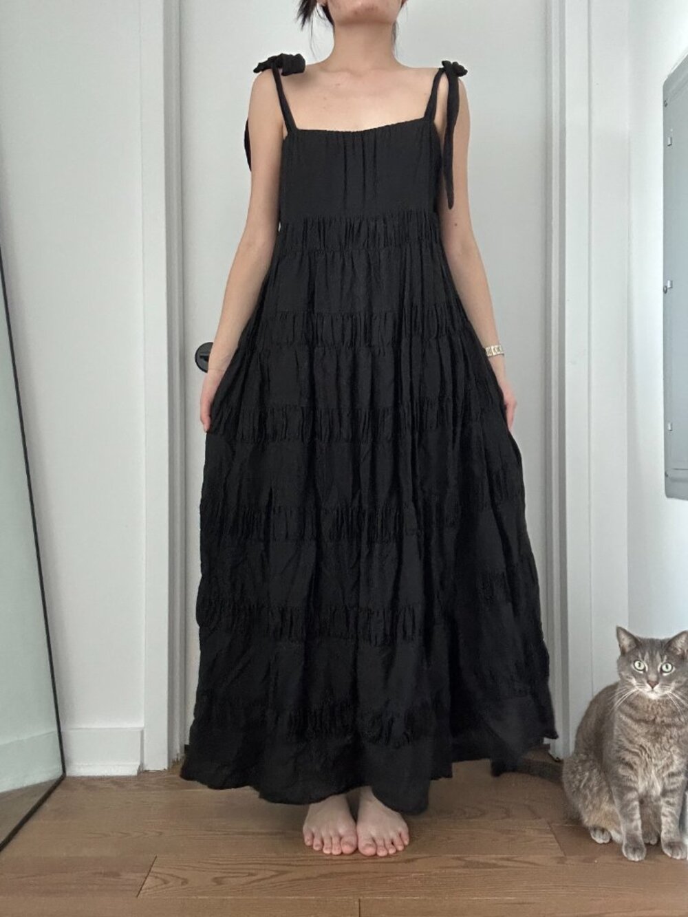 Dissh Amma Black Tie Midi Dress View 2